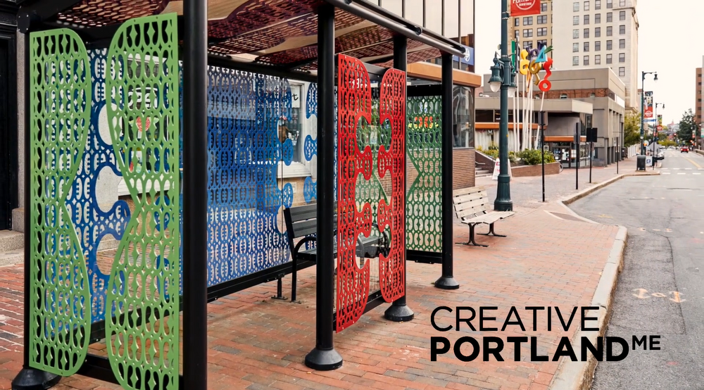 Ebenezer Akakpo : Iconic Bus Shelter with a message of Hope and Friendship in Portland, Maine